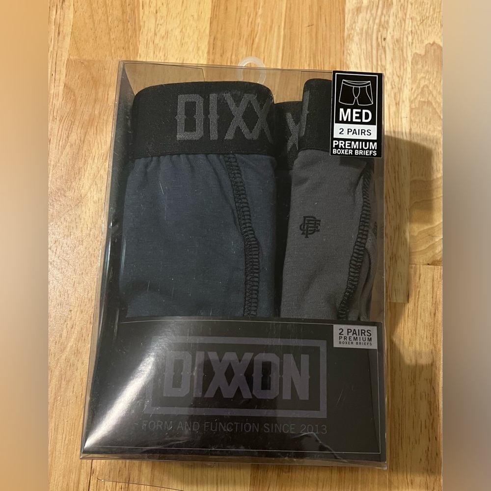 Dixxon Men's Premium Boxer Brief 2-Pack Size M Blue/Gray NIB